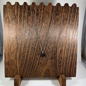 Silver Tone Cross Pendant Necklace With Adjustable Chain Minimalist Design